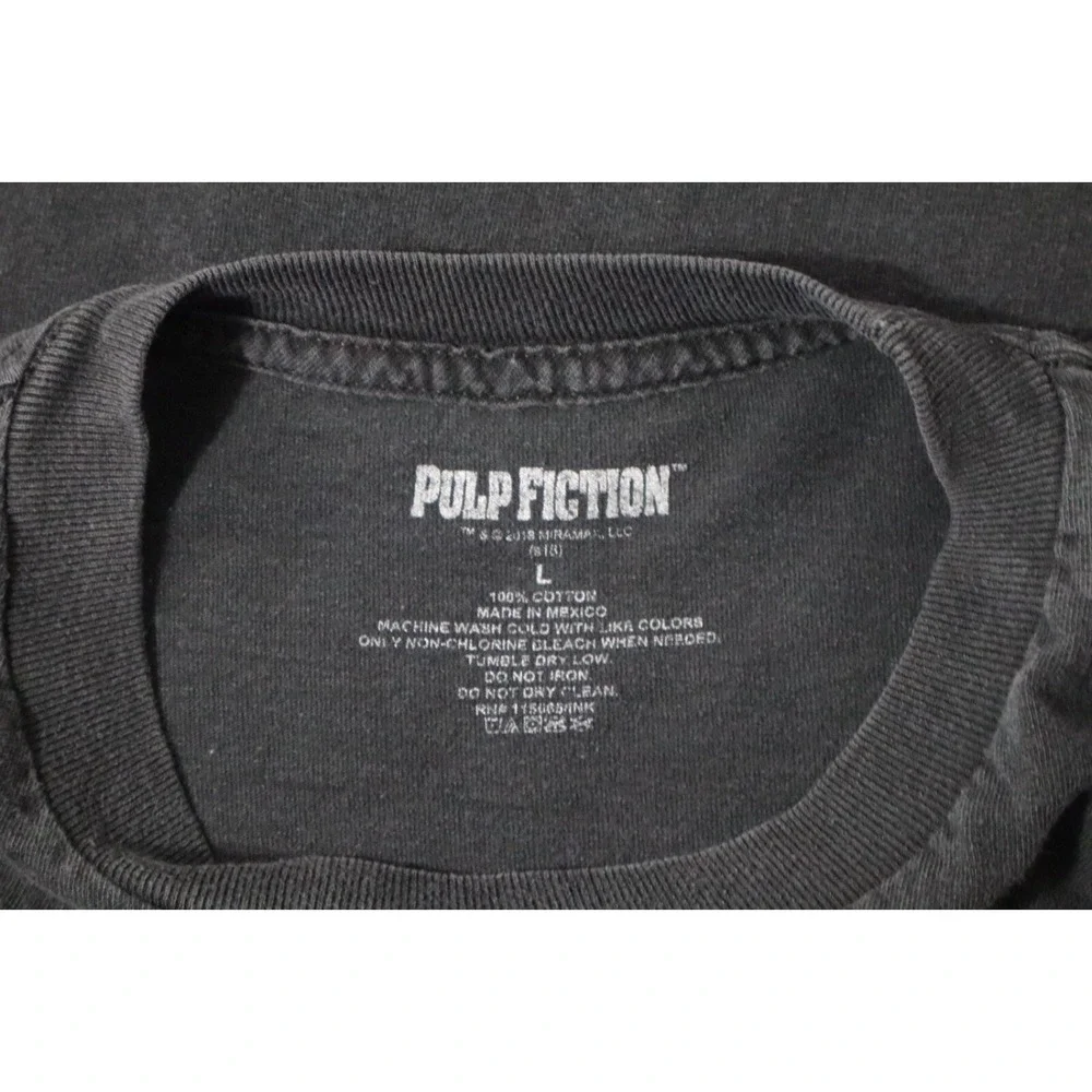 VINTAGE Pulp Fiction Men's T Shirt Sz L Uma Thurman Crime Movie Fan Classic 1994